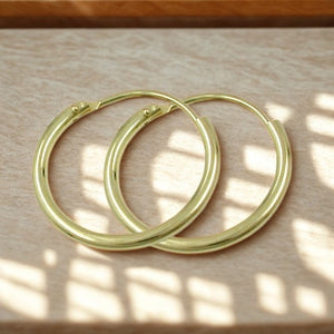 Drahtcreole 9 Karat Gold 375 Detailansicht