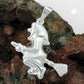 Hexe-Anhänger matt-glänzend 22x22mm Silber 925