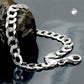Armband/Kette 6,7mm Panzerkette flach Silber 925 21/50cm