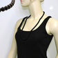 Kette 10mm Kunststoffperlen schwarz glänzend 42 - 80cm