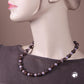 Kette 10mm Rundperle dunkelbraun-grau-marmoriert Olive jeans-blau-braun Kunststoff