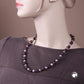 Kette 10mm Rundperle dunkelbraun-grau-marmoriert Olive jeans-blau-braun Kunststoff