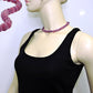 Kette 10mm Rundperle flieder-violett-marmoriert Kunststoff 40 - 80cm