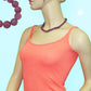 Kette 10mm Rundperle flieder-violett-marmoriert Kunststoff 40 - 80cm