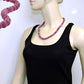 Kette 10mm Rundperle flieder-violett-marmoriert Kunststoff 40 - 80cm