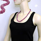 Kette 10mm Rundperle flieder-violett-marmoriert Kunststoff 40 - 80cm