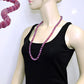 Kette 10mm Rundperle flieder-violett-marmoriert Kunststoff 40 - 80cm