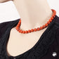 Kette 10mm Rundperle orange-schwarz-marmoriert Kunststoff 40 - 80cm