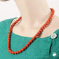 Kette 10mm Rundperle orange-schwarz-marmoriert Kunststoff 40 - 80cm