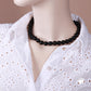 Kette 12mm Kunststoffperlen schwarz glänzend 40 - 80cm