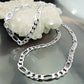 Armband/Kette 4,8mm Figarokette flach Silber 925 19 - 60cm