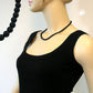 Kette 6mm Perle Kunststoff schwarz-glänzend