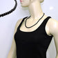 Kette 6mm Perle Kunststoff schwarz-glänzend