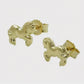 Ohrstecker Pferde glänzend 6x7mm 9 Karat Gold