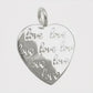 Anhänger Herz 19x18mm Prägung love glänzend Silber 925