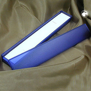 Schmuckschachtel 240x48x18mm für Armband blau-transparent Kunststoff