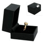 Schmuckschachtel 52x47x39mm Ring Leder-Imitat schwarz