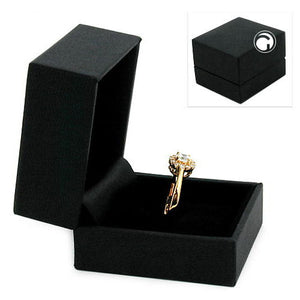 Schmuckschachtel 52x47x39mm Ring Leder-Imitat schwarz