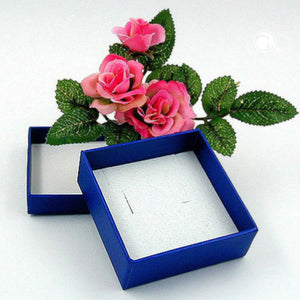Schmuckschachtel 60x60x25mm für Kette/Ohrring blau Kartonage