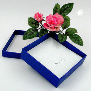 Schmuckschachtel 80x80x22mm für Armreif/Schmuckset blau Kartonage
